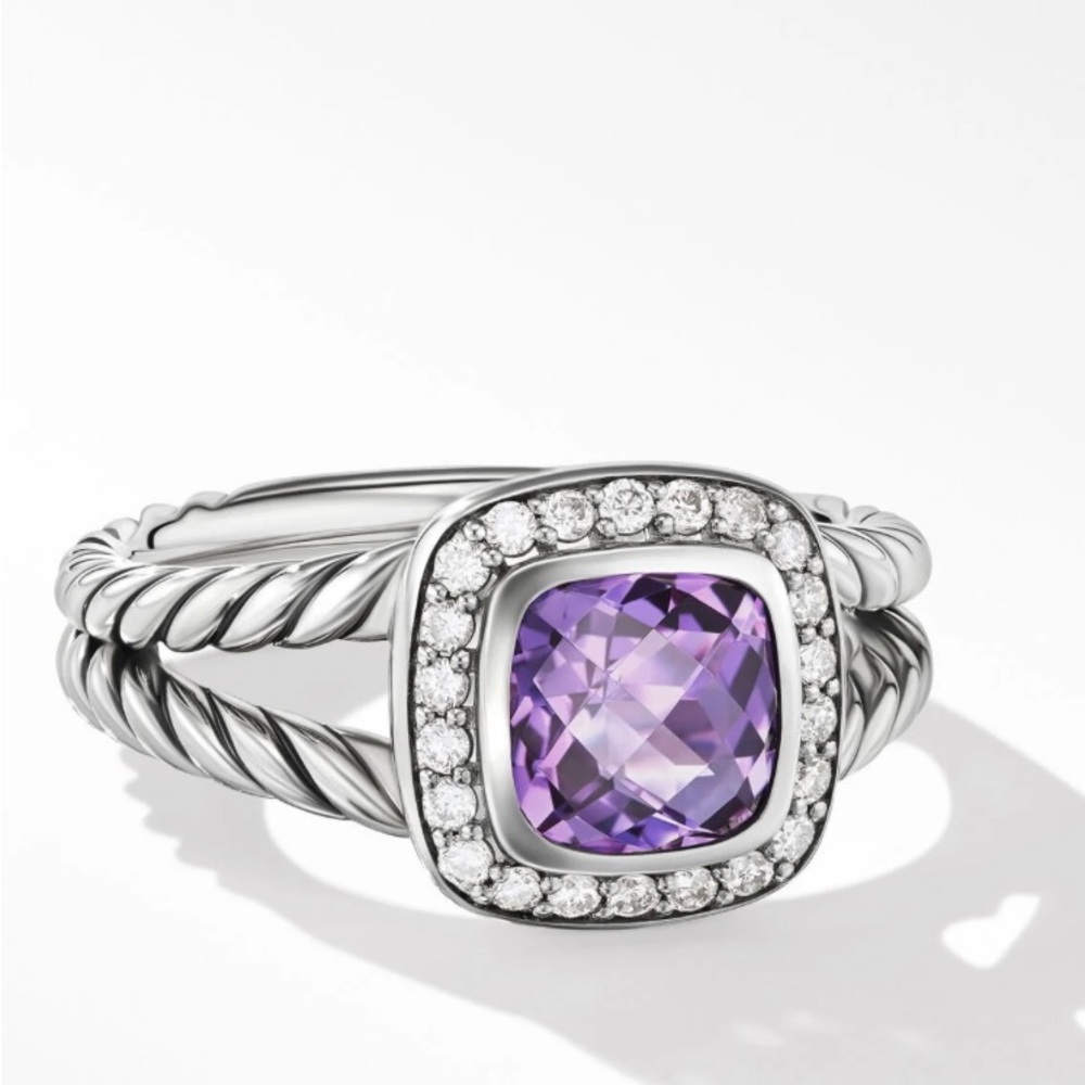 David Yurman ring for sale! Size 6.5, light purple ring, great condition